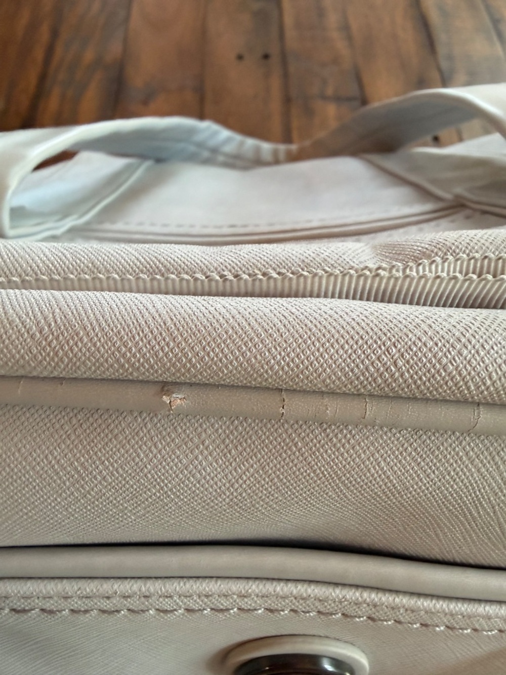 Lululemon Om For One Bag Cream Pink Plaid Lined Gym Tote Travel Bag - Picture 10 of 14